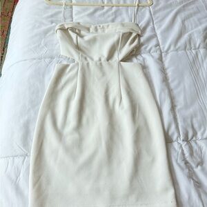 Princess Polly White Strapless Dress